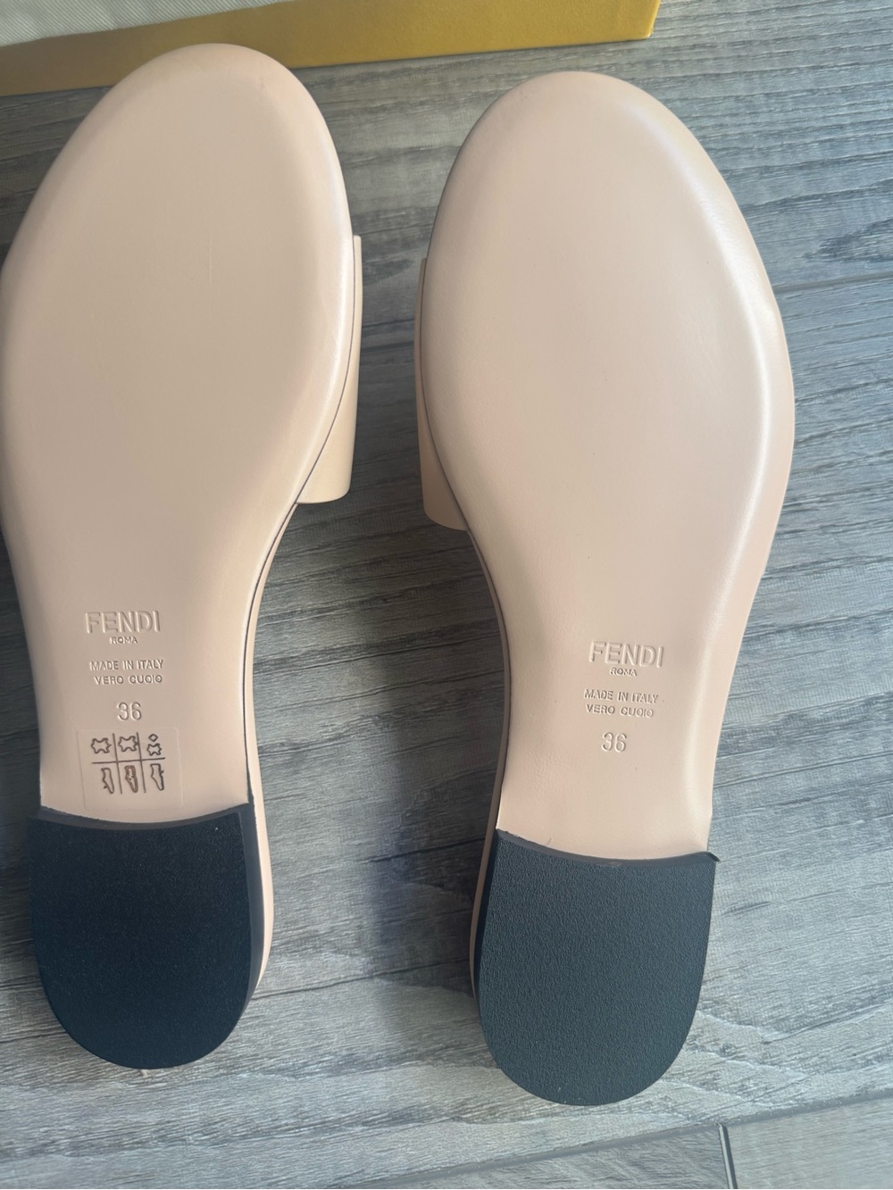 Fendi Blush Leather Flats